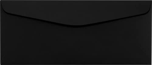 LUXPaper #10 Commercial Flap Business Envelopes | 4 1/8" x 9 1/2" | Midnight Black | 80lb. Text | 50 Qty - color: 80lb. Midnight Black