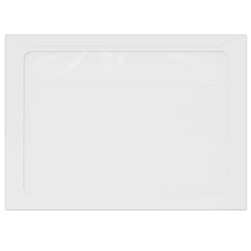 LUXPaper A7 Full Face Window Envelopes | Peel & Press | 5 1/4" x 7 1/4" | Clear Translucent | 30lb. Text | 50 Qty - color: Clear