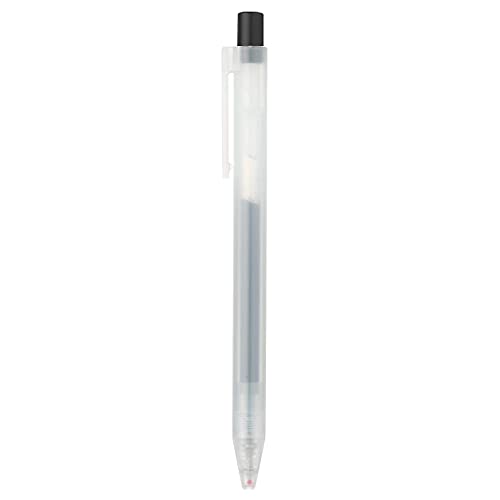 Muji Smooth Gel Ink Ballpoint Pen Knock Type 10-Pieces Set, 0.5 mm Nib Size, Black - color: Black