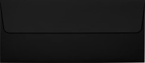 LUXPaper #10 Business Envelopes | Peel & Press | 4 1/8" x 9 1/2" | Midnight Black | 80lb. Text | 250 Qty - color: Black, size: 250 Qty.
