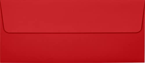 LUXPaper #10 Business Envelopes | Peel & Press | 4 1/8" x 9 1/2" | Ruby Red | 24lb. Paper Weight | 1,000 Qty - color: Ruby Red, size: 1,000 Qty.