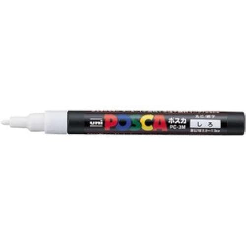 Uni Posca Fine Marker, White (PC3M.1) - color: White, size: 1 Count (Pack of 1), style: Fine Marker