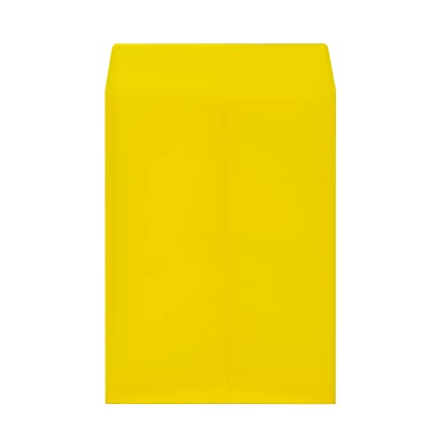 Quotidian Lemon Vellum Translucent Paper Envelopes 4 3/4x6 1/2 in, 50 Count - color: Lemon