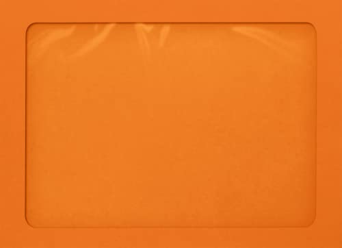 LUXPaper A7 Full Face Window Envelopes | Peel & Press | 5 1/4" x 7 1/4" | Mandarin Orange | 80lb. Text | 50 Qty - color: Orange