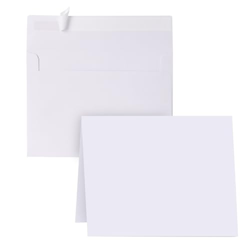 Blank Cards and Envelopes 4x6, 30 Pack White Invitation Card Stock with 30 Pack A4 Size, Self-Seal Thank you Blank Greeting Cards with Envelopes for All Occasion DIY, Print custom - color: White, size: A4 Envelopes & 4x6 Cards