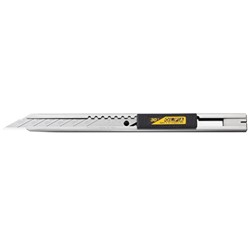 OLFA 9mm Stainless Steel Graphics Knife (SAC-1) - Auto-Lock, Snap-Off