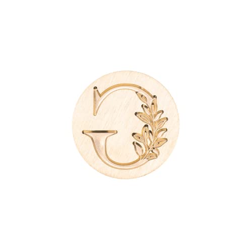 SWANGSA Botanical Leaves Letter G Wax Seal Stamp Kit with Sealing Wax Beads - size: Stamp Kit, style: G
