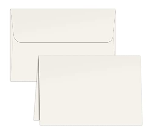 Better Office Products 100-Pack Pre-Folded Blank White Cards and Envelopes Set, Invitation Cards, Heavyweight Cardstock, Gummed Seal, 5 x 7 inch, Boxed Set of 100 Cards & 100 Envelopes