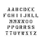 1/2 inch Military Letter Stencil Set | 10 mil | Paint Stencils for Labels and Wall Signs - size: Letters