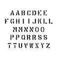 1/2 inch Military Letter Stencil Set | 10 mil | Paint Stencils for Labels and Wall Signs - size: Letters