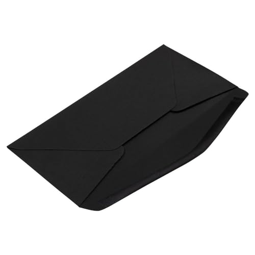 LUXPaper #10 Commercial Flap Business Envelopes | 4 1/8" x 9 1/2" | Midnight Black | 80lb. Text | 50 Qty - color: 80lb. Midnight Black