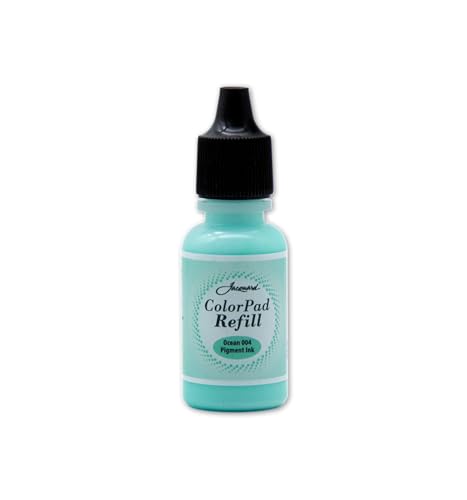 Jacquard ColorPad .5 oz Stamp Pad Pigment Ink Refill - Ocean - Archival - Archival - Acid Free - Excellent for Blending and Embossing - Made in USA - color: Ocean Refill