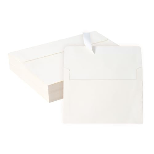 50 Pack 5x7 Envelopes, Cream White A7 Envelopes Self Seal for Invitations, Weddings, Greeting Cards, Mailing, Graduation, Party - Printable 5.31 x 7.28 Inches - color: Cream White, size: 50 Pack A7 Envelopes (5.31x7.28in)