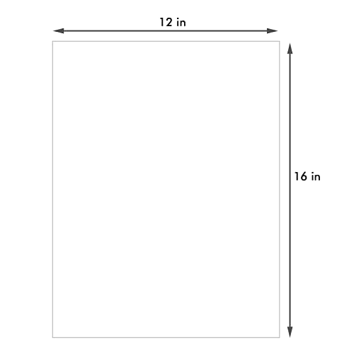 25 Pack Backing Boards, 12x16 Uncut White Mats Matboards - size: 12x16