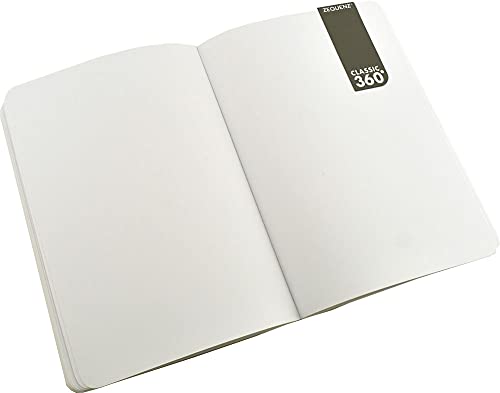 Signature Series A5 Large with Black Cover and Blank Premium Paper - color: Black Cover with Blank Paper, size: A5 Large