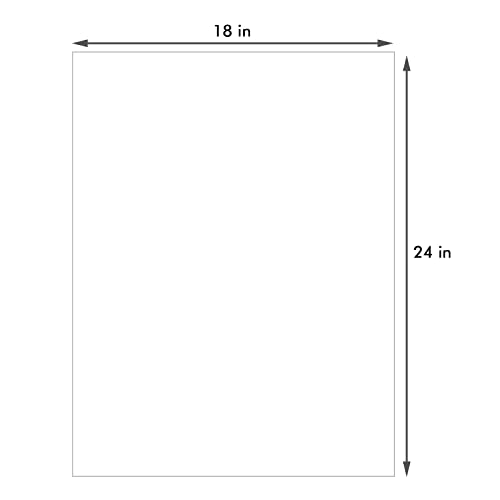 25 Pack Backing Boards, 18x24 Uncut White Mats Matboards - size: 18x24