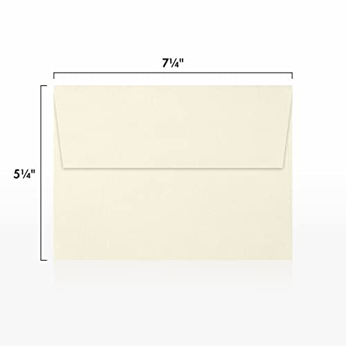 LUXPaper A7 Invitation Envelopes | Peel & Press | 5 1/4" x 7 1/4" | Natural Linen | 80lb. Text | 500 Qty - color: Natural Linen, size: 500 Qty.
