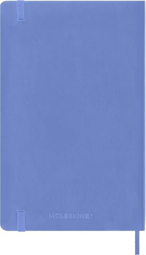 Moleskine Classic Notebook, Soft Cover, Large (5" x 8.25") Ruled/Lined, Hydrangea Blue, 192 Pages