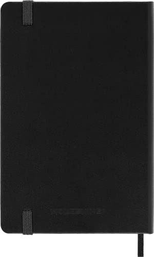 Moleskine Classic Notebook, Hard Cover, Pocket (3.5" x 5.5") Squared/Grid, Black, 192 Pages | Pocket 3.5" x 5.5" notebook with 192 grid pages for diagrams, notes, planning, graphing, and technical work.