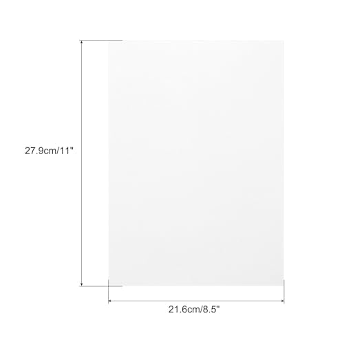 MECCANIXITY Colored Vellum Paper, 50 Sheet White Transparency 8.5 x 11 Printable Vellum Paper, Translucent Vellum Sheets for Printing Wedding Invitations Ink Jet Laser Printer - color: White