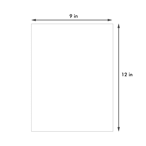 25 Pack Backing Boards, 9x12 Uncut White Mats Matboards - size: 9x12