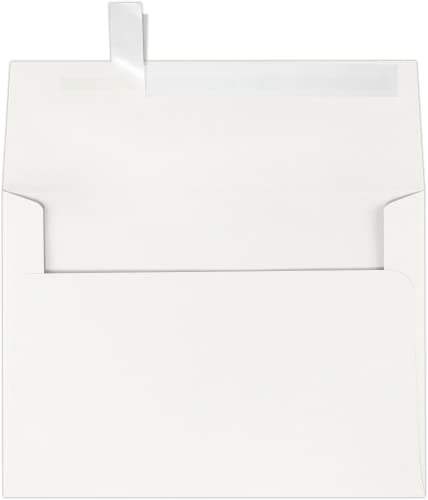 LUXPaper A7 Invitation Envelopes | Peel & Press | 5 1/4" x 7 1/4" | Natural White | 80lb. Text | 100% Cotton | 500 Qty - color: Natural White - 100% Cotton, size: 500 Qty.