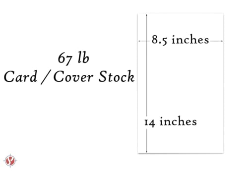 White Pastel Color Card Stock | 67Lb Cover Cardstock | 8.5" x 14" Inches | 50 Sheets Per Pack - color: White