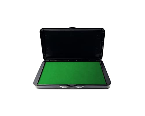IMARK Large Stamp Pad, Premium Quality Felt Pad, 3.45” x 6.20”, Lightweight (Green) - color: Green