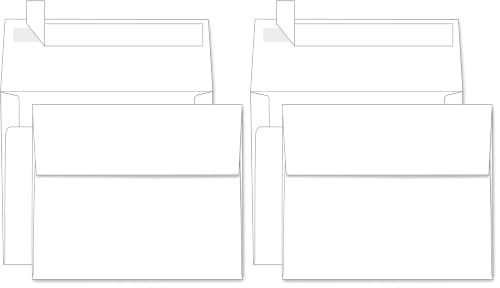 A2 White Envelopes Self Seal 200 Pack, 4.375 x 5.75 - color: white, size: A2 (Pack of 2)