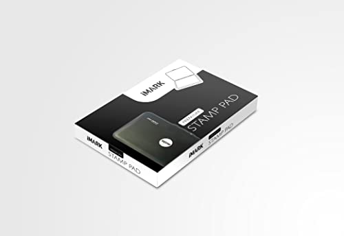 IMARK Large Stamp Pad, Premium Quality Felt Pad, 3.45” x 6.20”, Lightweight (Black) - color: Black