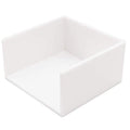 White Memo Holder 3 x 3 PS Notepad Organizer Sticky Notes Cube Holder for Home and Office Desk Organization (White) - color: White Holder