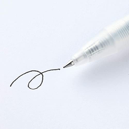 Muji Smooth Gel Ink Ballpoint Pen Knock Type 10-Pieces Set, 0.5 mm Nib Size, Black - color: Black