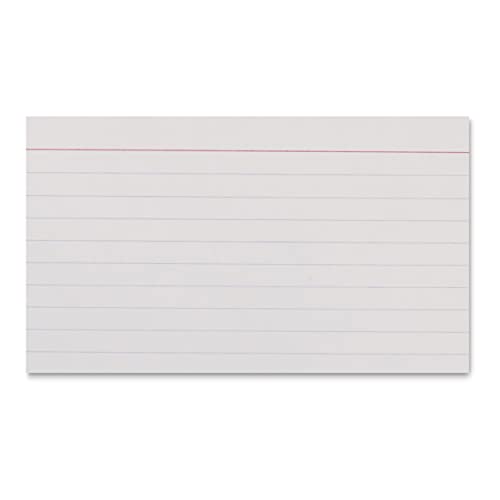 Amazon Basics Heavy Weight Ruled Index Cards for Studying and Note Taking, White, 3" x 5", 300 Count (Pack of 3) - size: 100 Count (Pack of 3), style: Ruled, 3x5, 300 Count