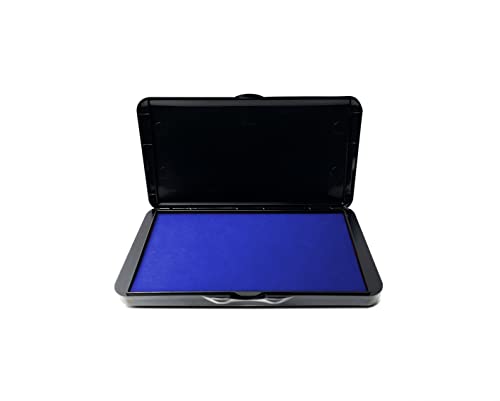 IMARK Large Stamp Pad, Premium Quality Felt Pad, 3.45” x 6.20”, Lightweight (Blue) - color: Blue