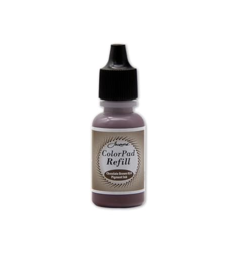 Jacquard ColorPad .5 oz Stamp Pad Pigment Ink Refill - Chocolate Brown - Archival - Archival - Acid Free - Excellent for Blending and Embossing - Made in USA - color: Chocolate Brown Refill