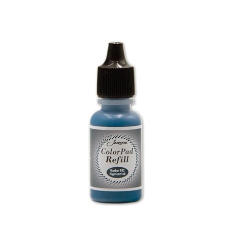 Jacquard ColorPad .5 oz Stamp Pad Pigment Ink Refill - Harbor - Archival - Archival - Acid Free - Excellent for Blending and Embossing - Made in USA - color: Harbor Refill