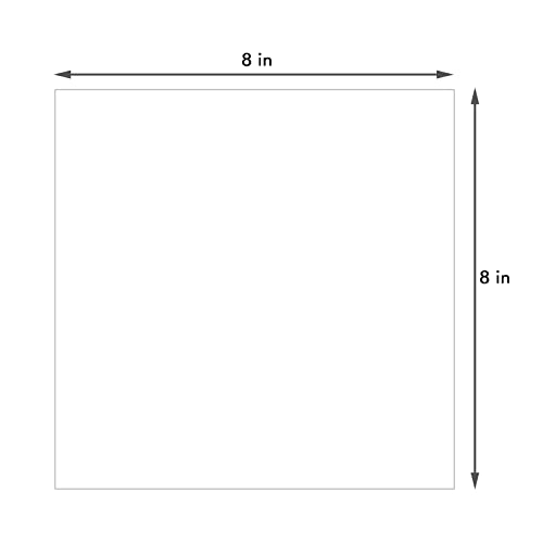 25 Pack Backing Boards, 8x8 Uncut White Mats Matboards - size: 8x8