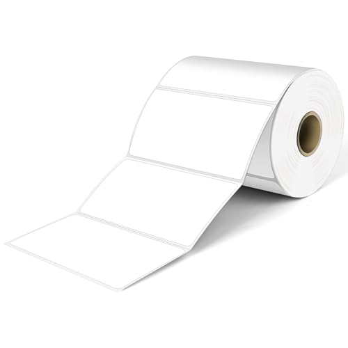 L LIKED 4" x 2" Direct Thermal Labels, 750 Barcode Shipping Labels | Strong Adhesive, BPA Free, Block Old Information, Perforated, Compatible with Rollo, Zebra and Other Desktop Printers - size: 4"x2"-1 Roll