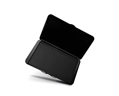 IMARK Large Stamp Pad, Premium Quality Felt Pad, 3.45” x 6.20”, Lightweight (Black) - color: Black