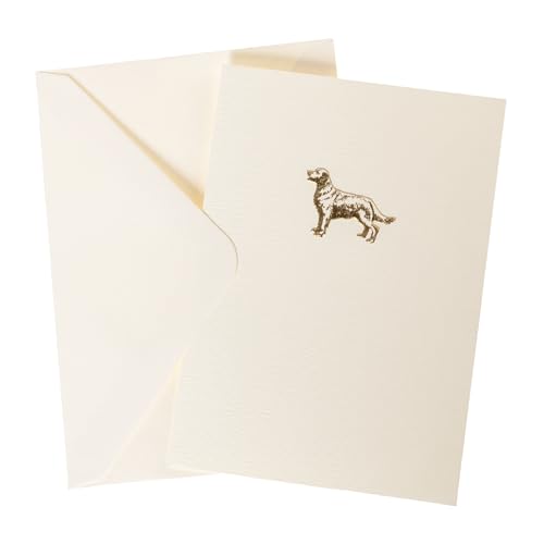 Graphique La Petite Presse Golden Retriever Boxed Notes | Blank Note Cards with Envelopes | 10 Count All Occasion Greeting Card Set | 3.25 x 4.75 Inches | High Quality Thick Paper Stationery with Unique Design - color: Golden Retriever