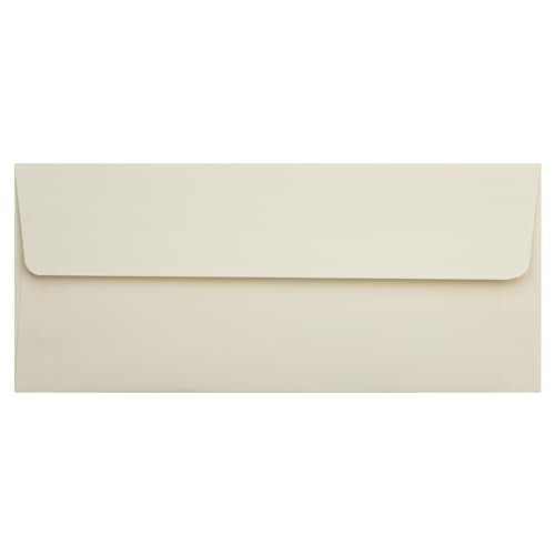 LUXPaper #10 Business Envelopes | Peel & Press | 4 1/8" x 9 1/2" | Natural Linen | 80lb. Text | 1,000 Qty - color: Natural Linen, size: 1,000 Qty.