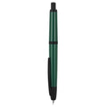 Jinhao 20 Press Fountain Pen, Dark Green Retractable Fine Nib with Ink Converter Set (Black Clip) - color: Dark Green (Black Clip), style: Fine