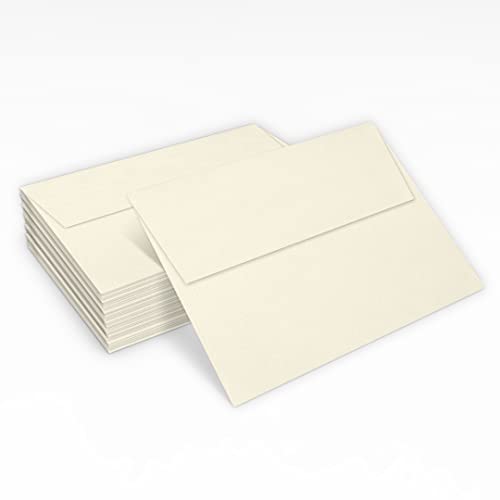 LUXPaper A7 Invitation Envelopes | Peel & Press | 5 1/4" x 7 1/4" | Natural Linen | 80lb. Text | 500 Qty - color: Natural Linen, size: 500 Qty.
