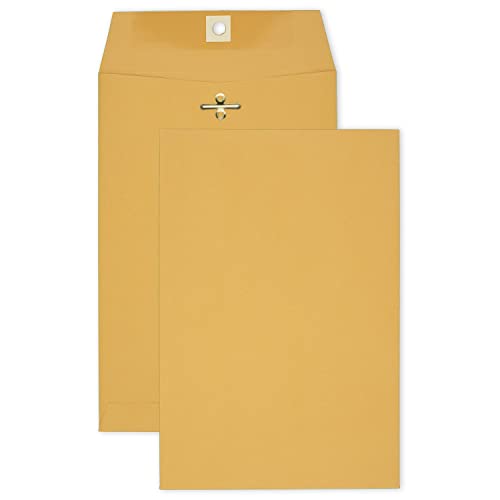 Mead Brown Kraft Envelopes, Clasp, 6" x 9", 100/Box (CO755) - style: 6" x 9"
