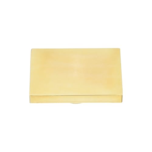 PATIKIL 30x40mm Blank Wax Seal Rectangle Sealing Wax Stamp Brass Head Gold - size: 30x40mm