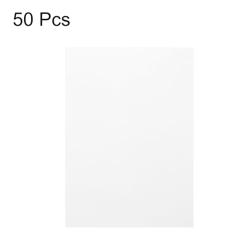 MECCANIXITY Colored Vellum Paper, 50 Sheet White Transparency 8.5 x 11 Printable Vellum Paper, Translucent Vellum Sheets for Printing Wedding Invitations Ink Jet Laser Printer - color: White