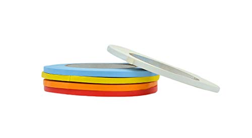 WOD CFTC6 Console Artist Tape Made in USA Rainbow, 1/4 inch x 60 yds. Set of 5 Rolls - Flatback Paper Marking/Labeling Tape Residue Free, for Watercolor Paper to Prevent Tearing - color: Rainbow, size: 1/4 in. x 60 yds