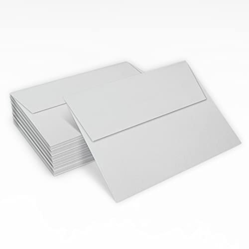LUXPaper A7 Invitation Envelopes | Peel & Press | 5 1/4" x 7 1/4" | Gray | 80lb. Text | 100% Cotton | 500 Qty - color: Gray - 100% Cotton, size: 500 Qty.
