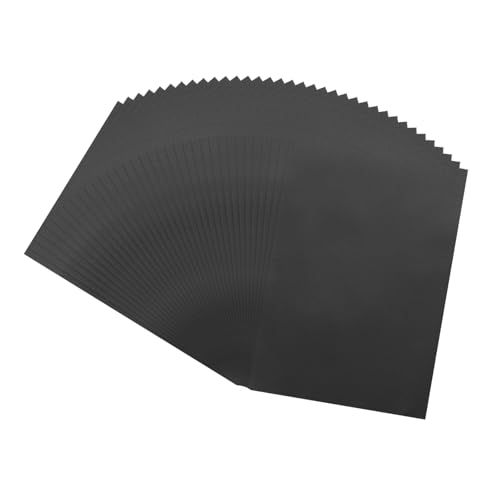 MECCANIXITY 50 Sheet Colored Vellum Paper 5" x 7", 100gsm Translucent Printable Vellum Sheets for Printing Wedding Invitations Inkjet Laser Printer, Black - color: Black, size: 5" x 7"