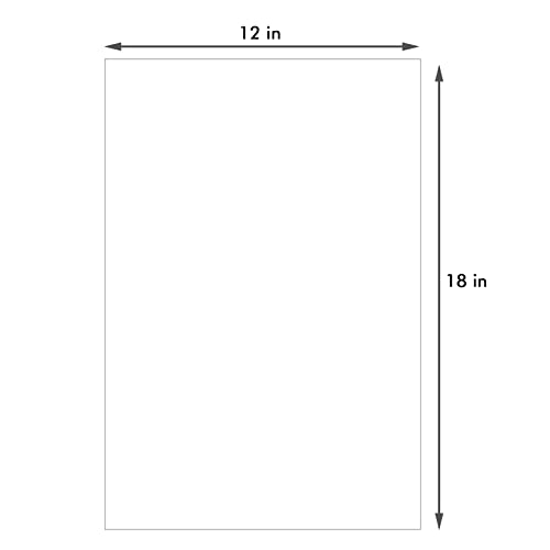 25 Pack Backing Boards, 12x18 Uncut White Mats Matboards - size: 12x18